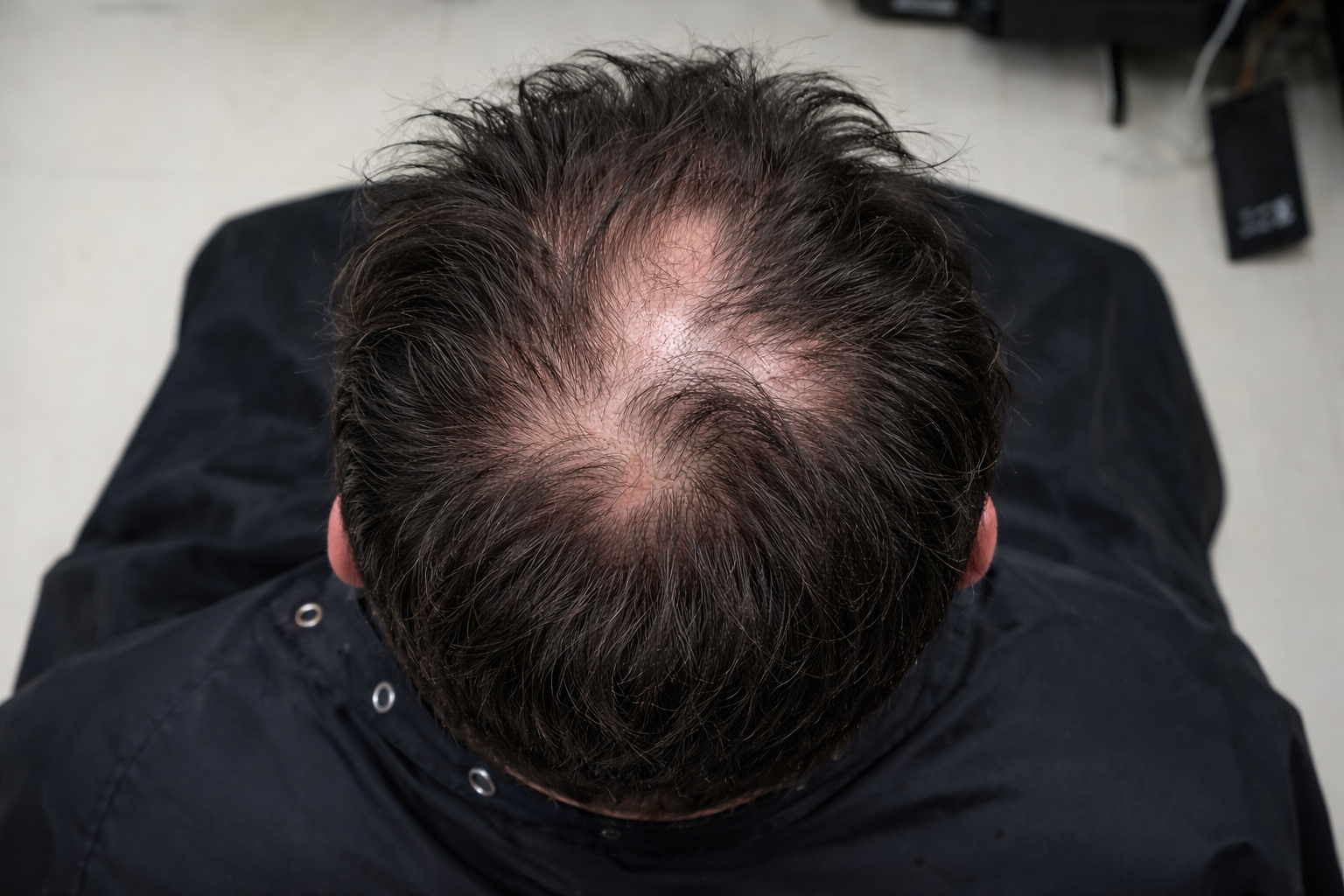 Antes de micropigmentación capilar Córdoba - caso real con alopecia